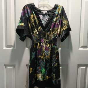 Forever 21 black kimono floral dress